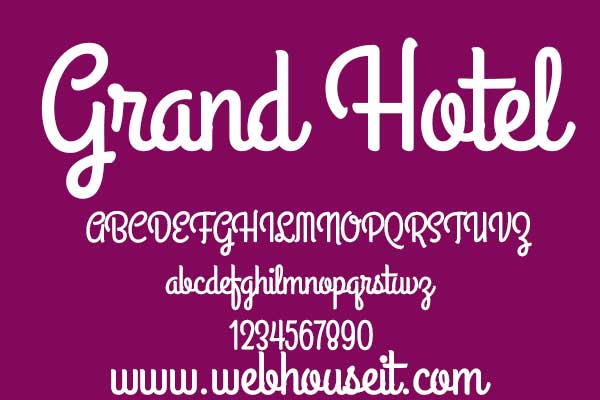 grand hotel free font