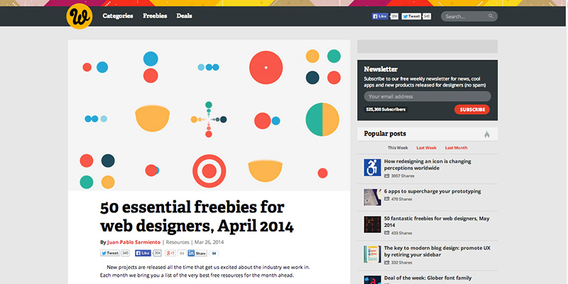 50 essential freebies for web designers